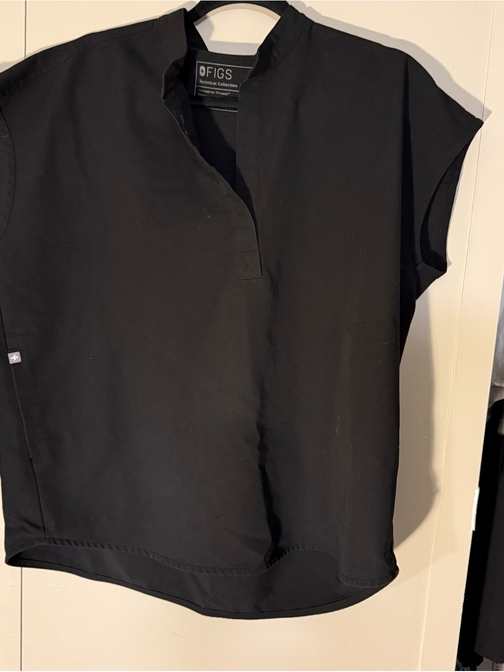 FIGS Black Raffaela top size M